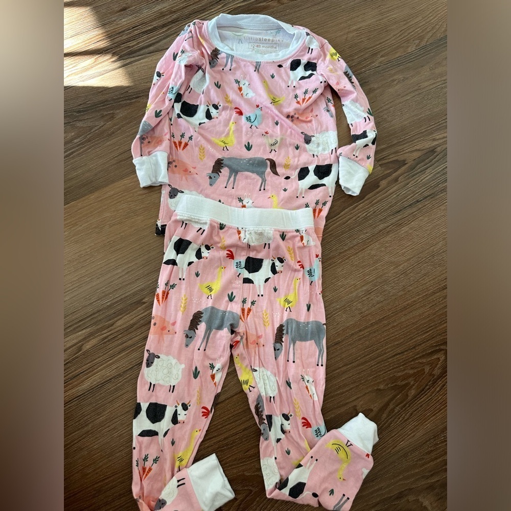Little Sleepies - Pink Farm Animals
